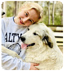 A dog's face.\